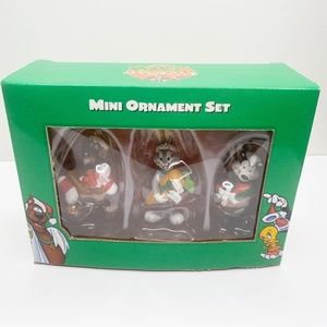 WARNER BROS. Mini Ornament Vintage Set 3 Pack NIB